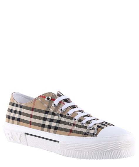 burberry tnr jack beige low sneakers|burberry jack checkered sneakers.